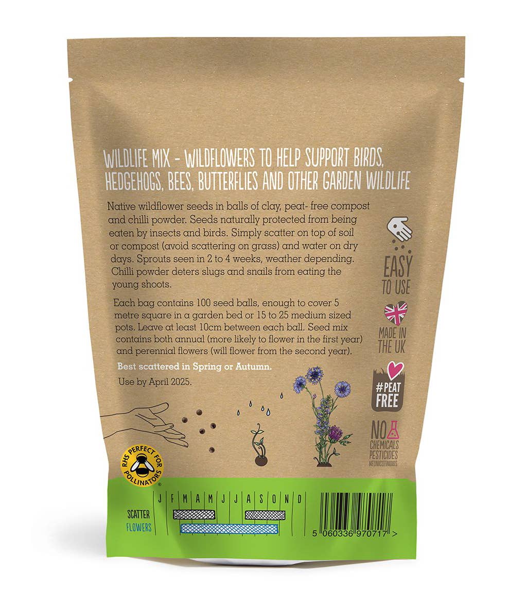 Seedball Wildflower Grab Bags - Wildlife Mix