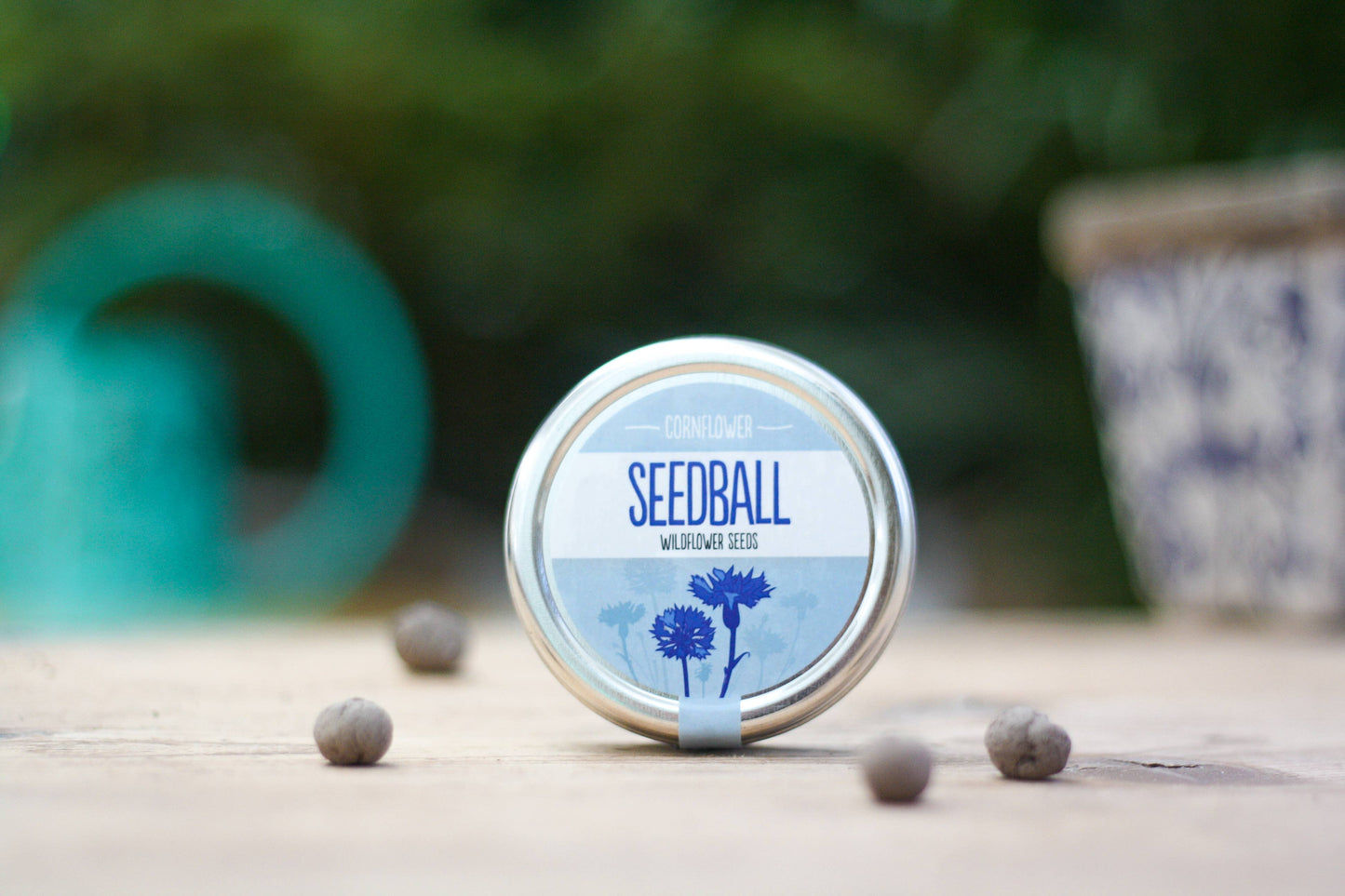 Cornflower Seedball Tin