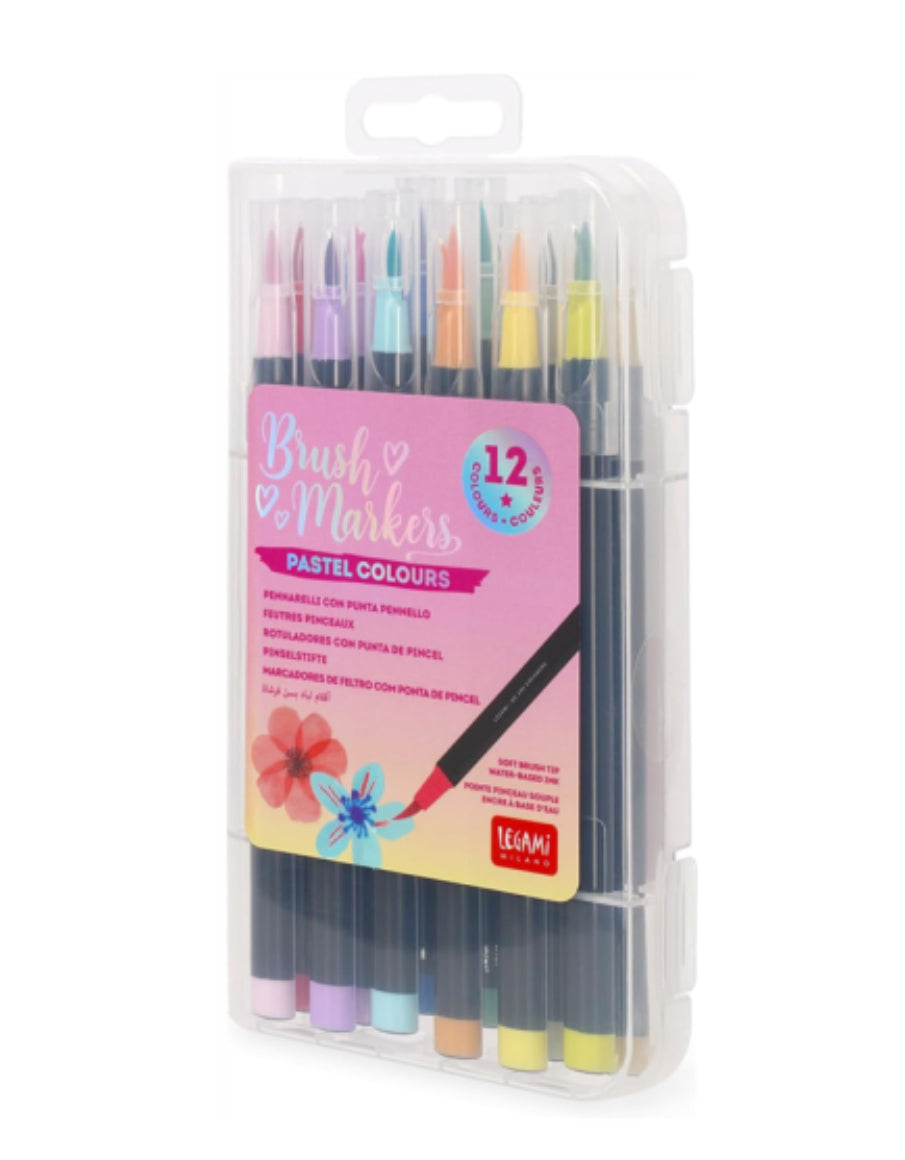 Legami Brush Markers Pastel Colours Set of 12