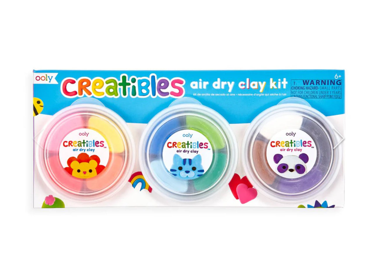 OOLY - CREATIBLES AIR-DRY CLAY KIT - 15-PIECE SET