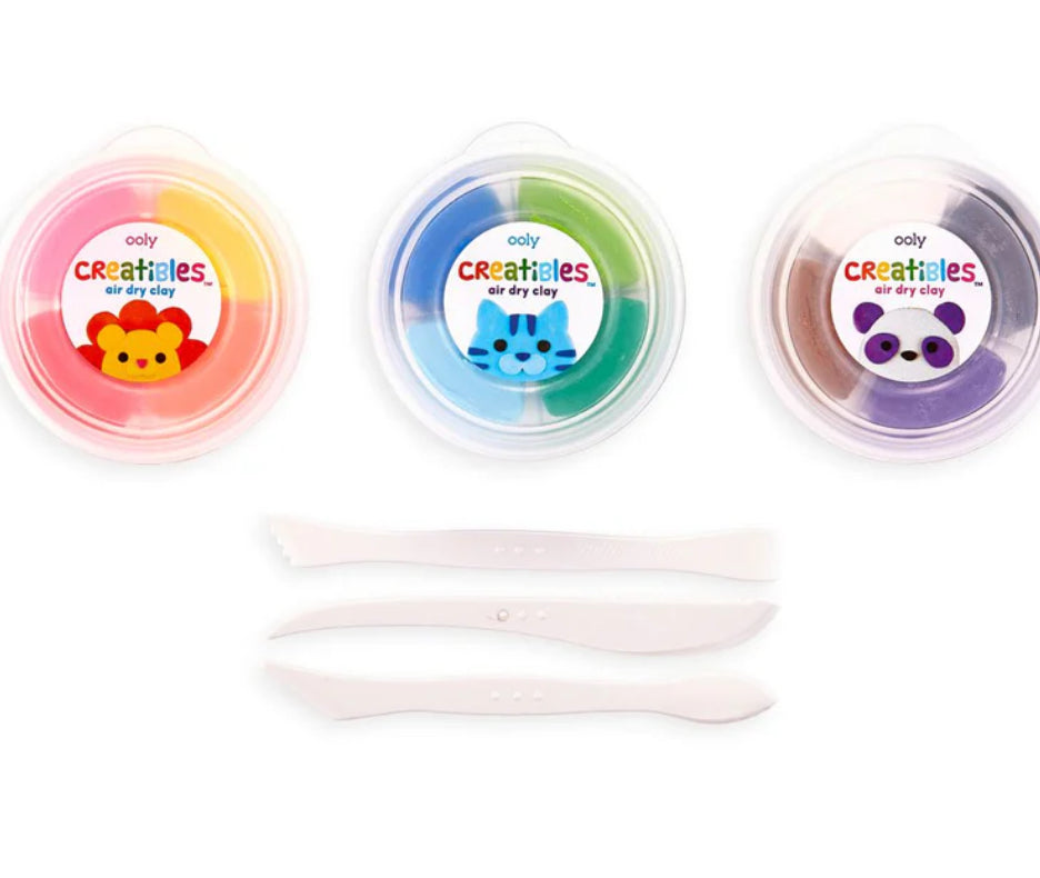 OOLY - CREATIBLES AIR-DRY CLAY KIT - 15-PIECE SET