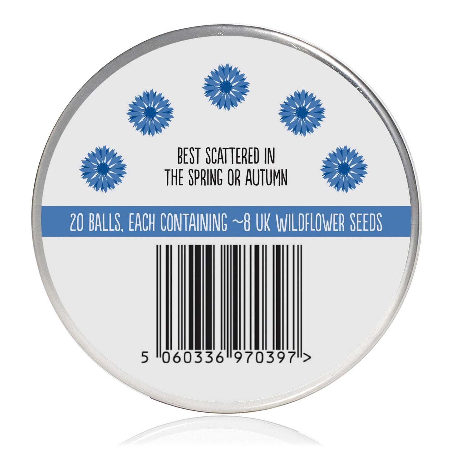 Cornflower Seedball Tin