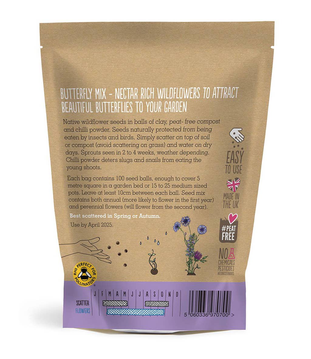 Seedball Wildflower Grab Bags - Butterfly Mix