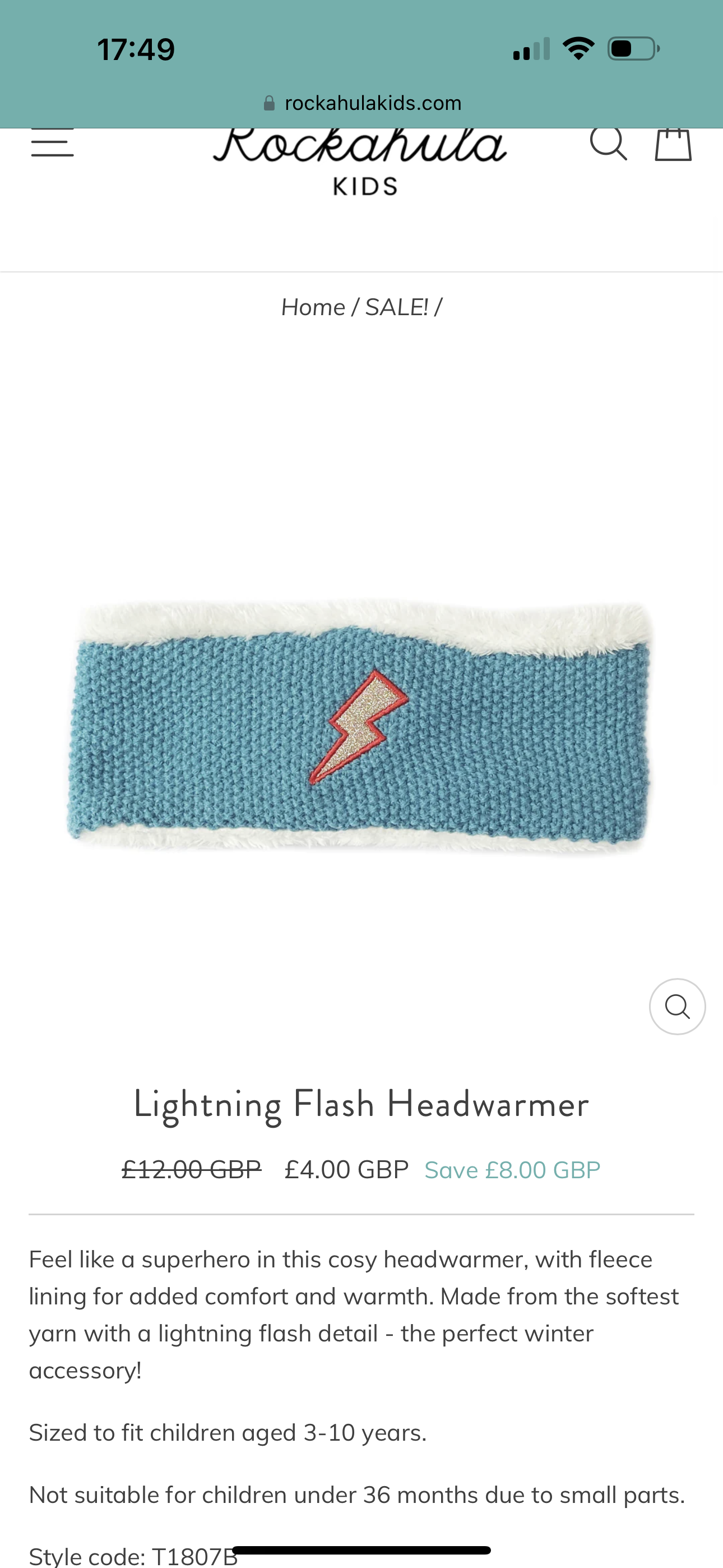 Rockahula Lightning Bolt Headband
