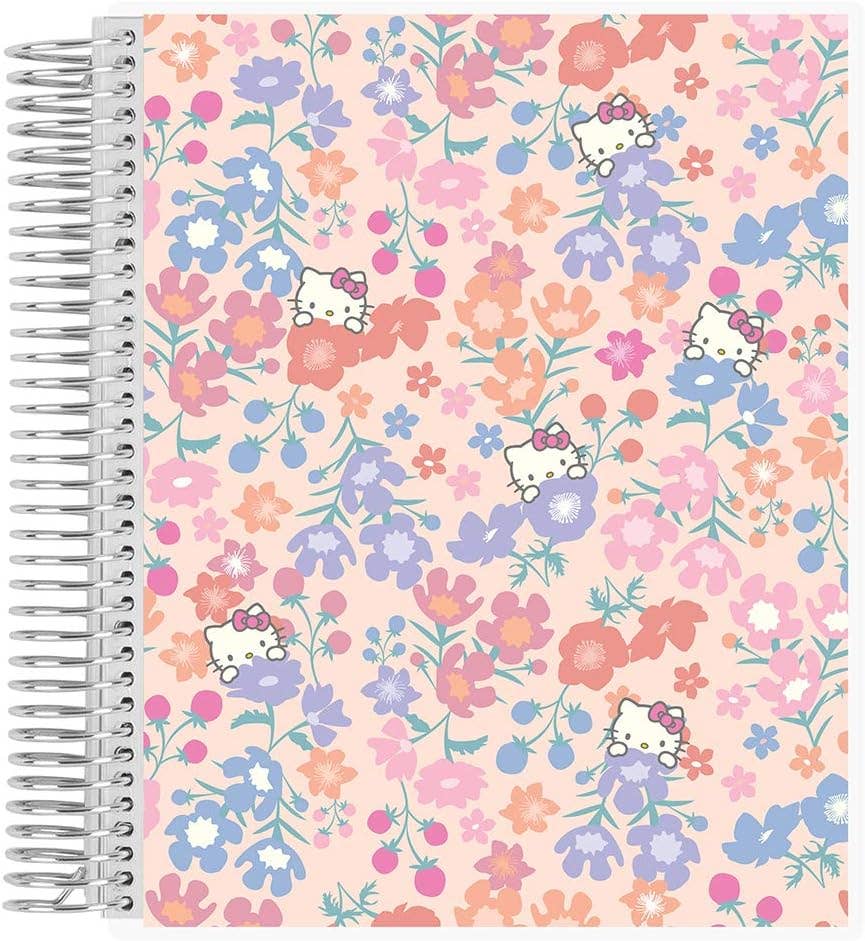 7x9 Hello Kitty Meadows Coiled Notebook - lined