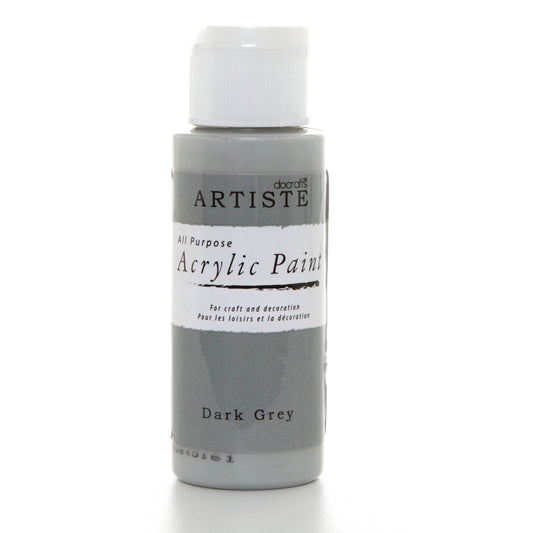 Artiste Acrylic Paint 59ml 2Oz - Dark Grey