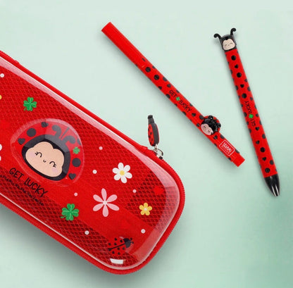 Two-Colour Click Clack Ballpoint Pen Ladybug - Ladyburd