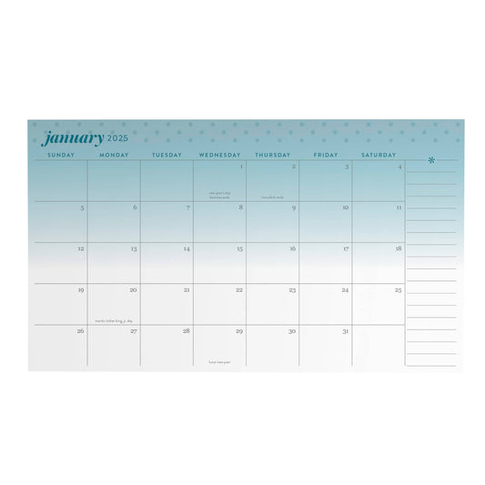 2025 Monthly Calendar Sticky Note