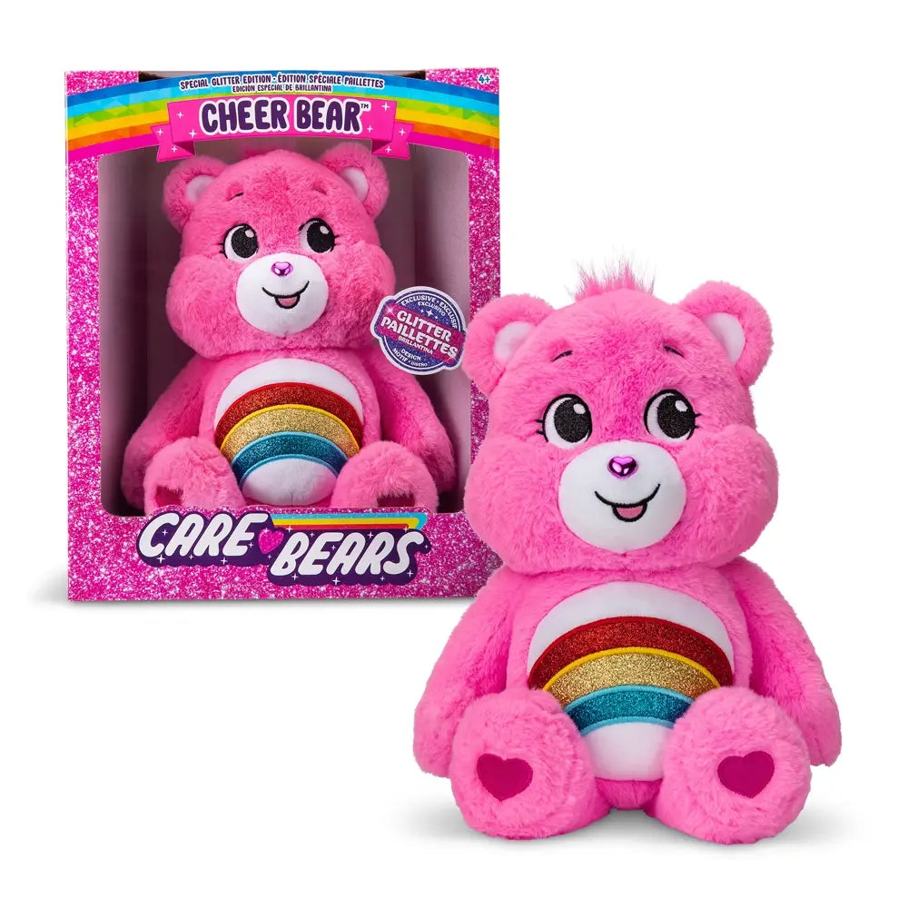 Care Bears Medium Glitter Belly Plush - Cheer Bear