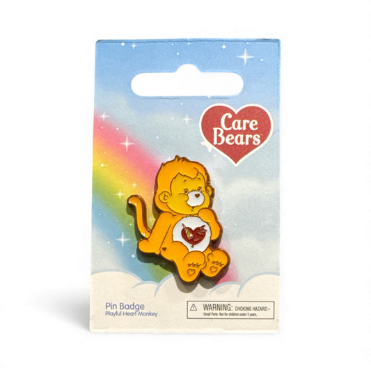 Classic Playful Heart Monkey Pin Badge