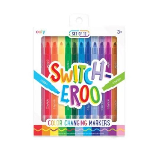 OOLY - SWITCH-EROO COLOUR-CHANGING MARKERS - SET OF 12