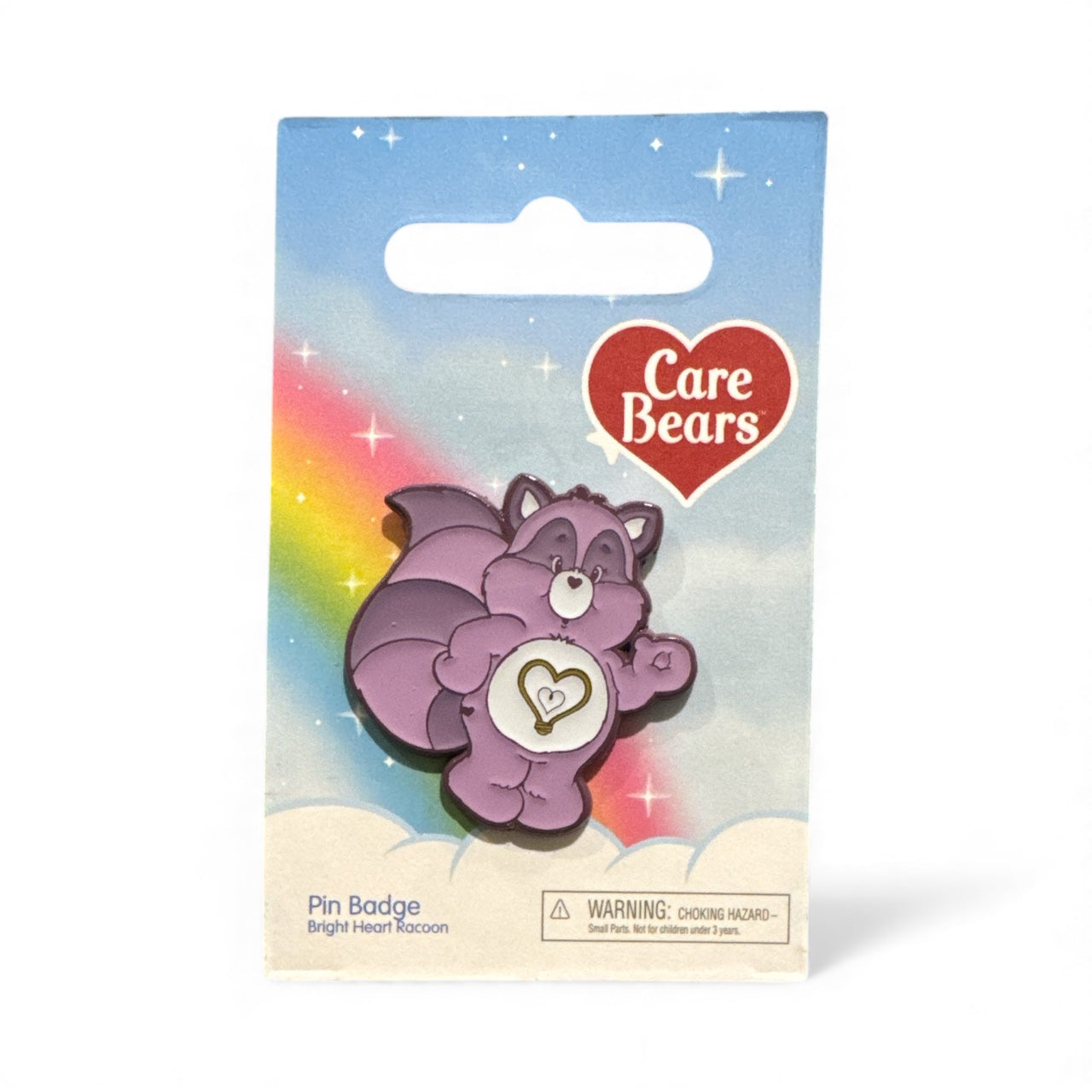 Classic Bright Heart Racoon Pin Badge
