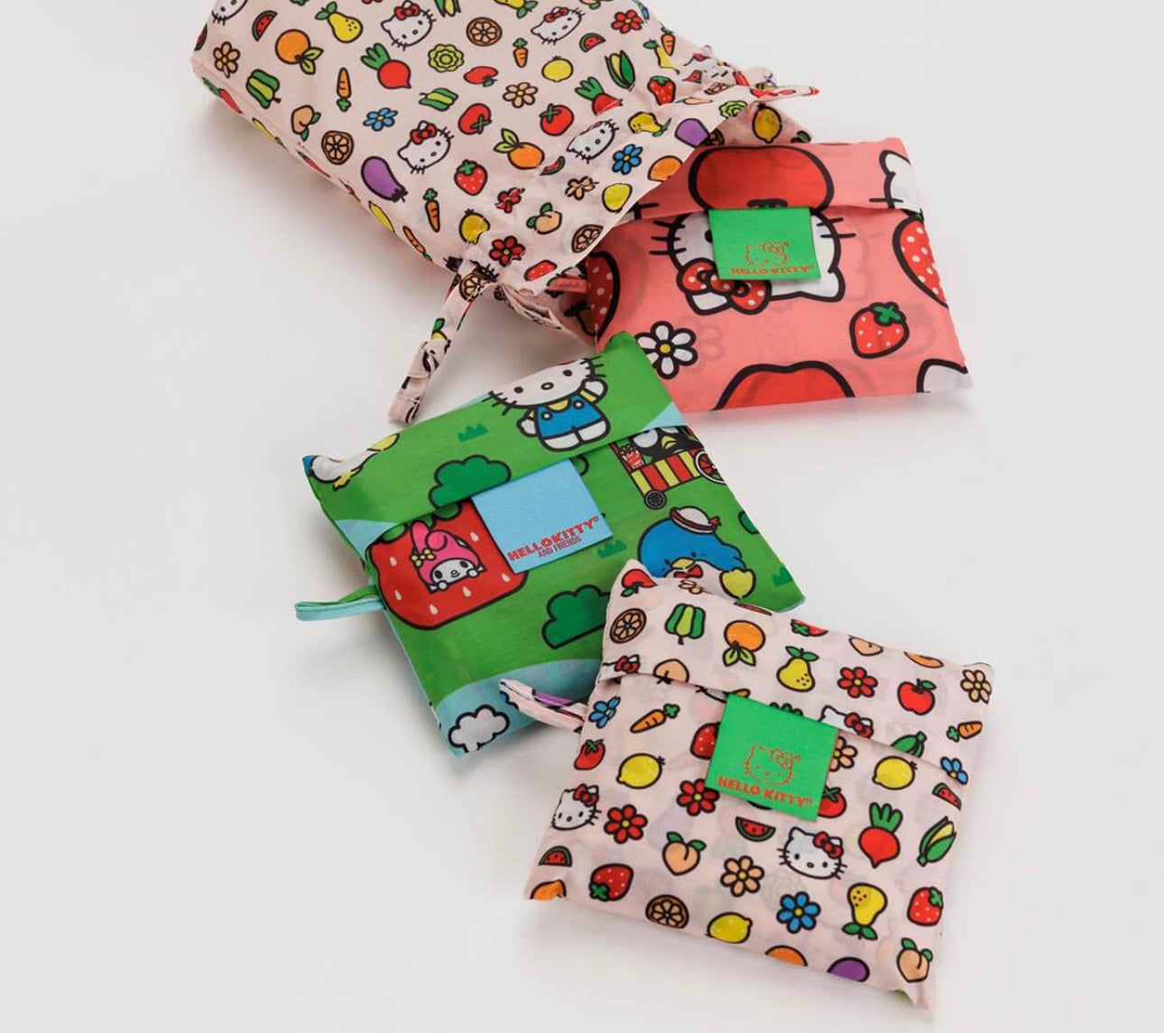 Set of 3 Standard Bags in Hello Kitty and Friends by Baggu