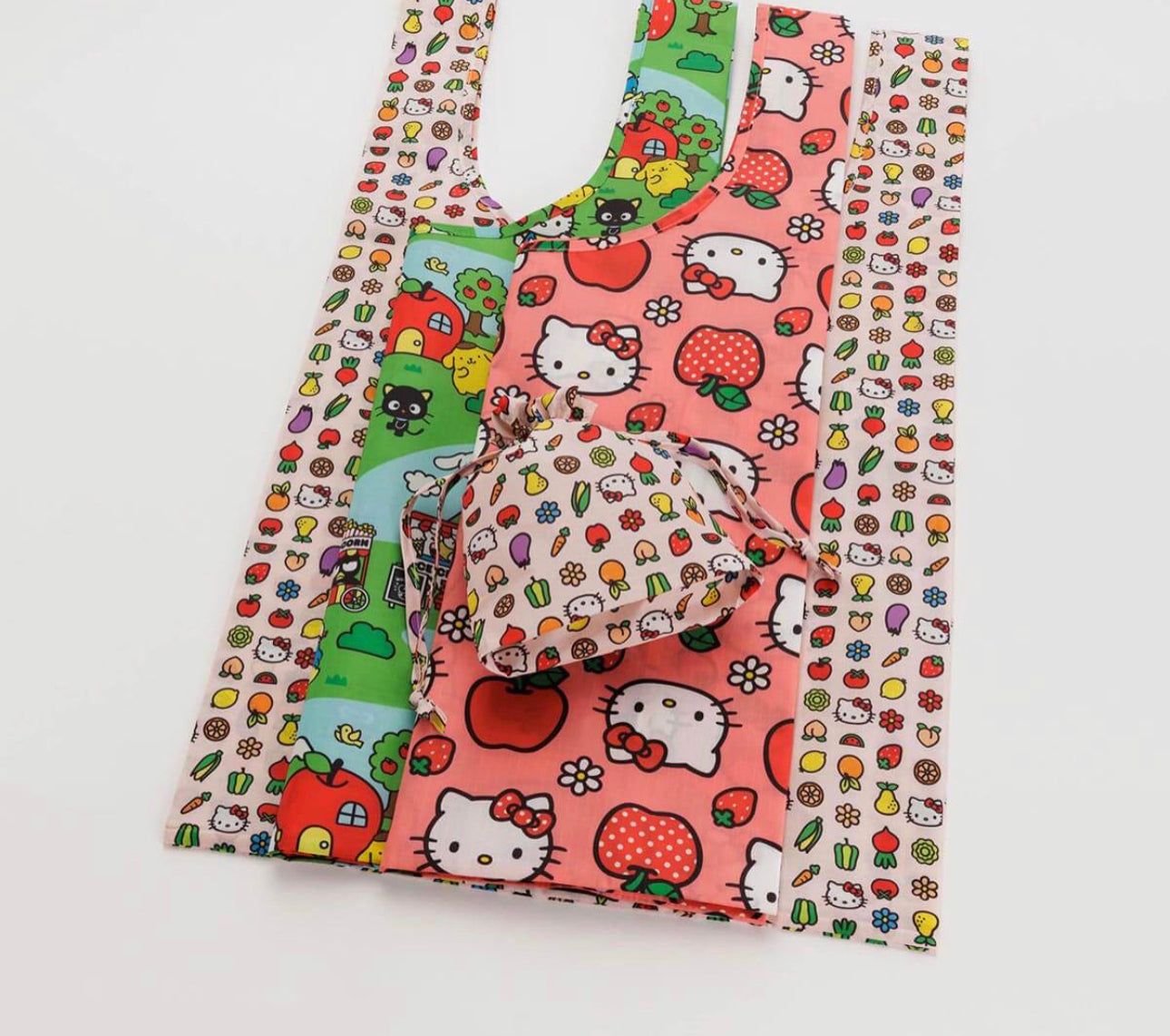 Set of 3 Standard Bags in Hello Kitty and Friends by Baggu