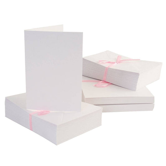 Anitas Plain, Blank Cards & Envelopes, A6, White Pack Of 100