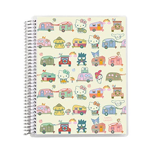 7x9 Hello Kitty Happy Campers Coiled Notebook - lined