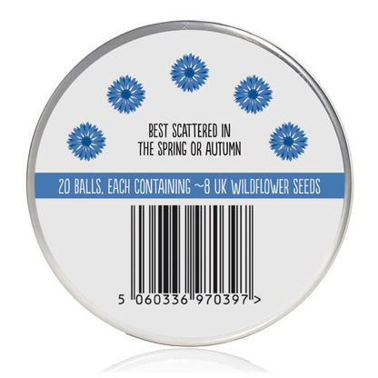 Cornflower Seedball Tin