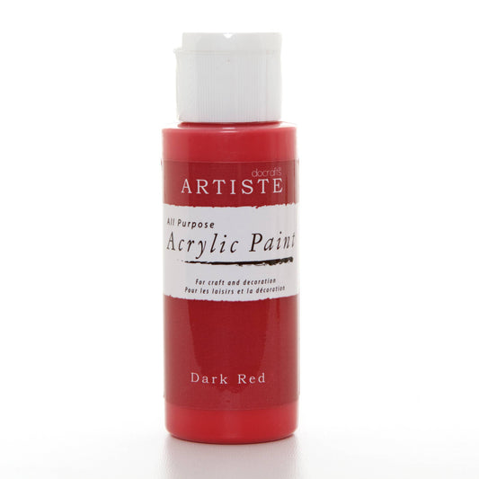 Artiste Acrylic Paint 59ml 2Oz - Dark Red