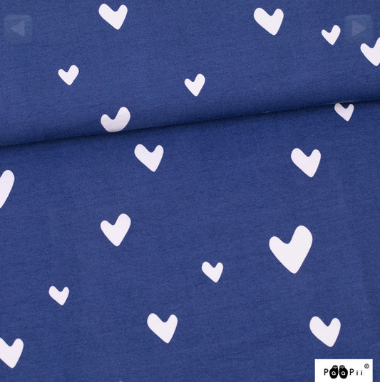 Navy Hearts Classic Leggings